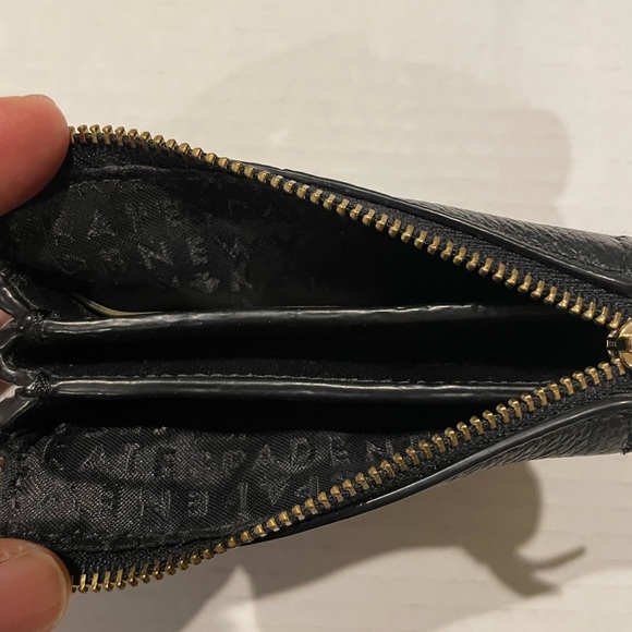 Kate Spade Black Leather Zip Wallet/ Card Holder - Picture 5 of 8